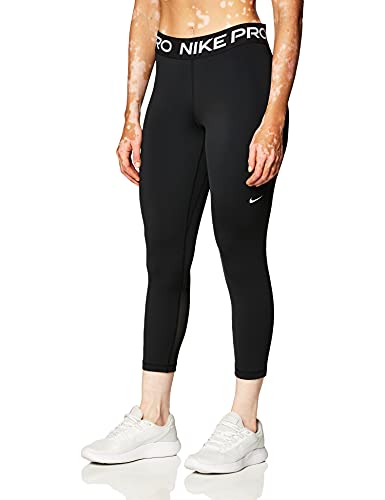 Nike Pro 365 Women's Mid-Rise Crop Leggings, Black/White, Small