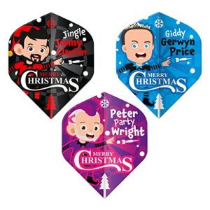 red dragon limited edition christmas 2022 multi pack player dart flights – 3 sets per pack (9 flights in total)