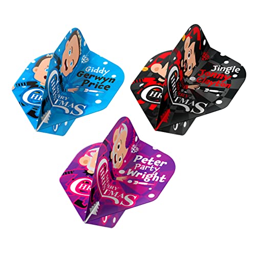 RED DRAGON Limited Edition Christmas 2022 Multi Pack Player Dart Flights - 3 Sets per Pack (9 Flights in Total)