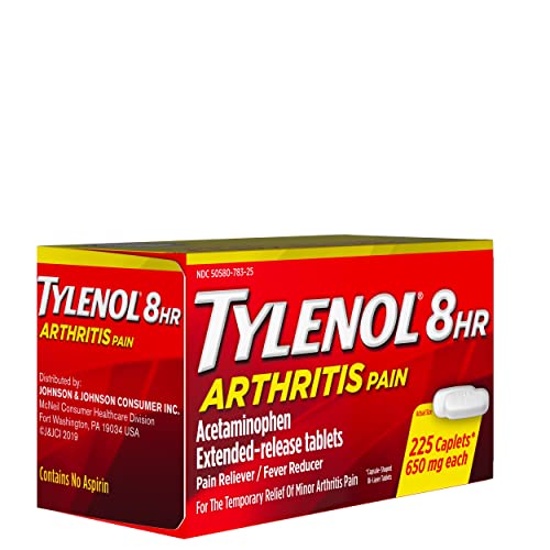 Tylenol 8 Hour Arthritis & Joint Pain Acetaminophen Caplets, 225 Count