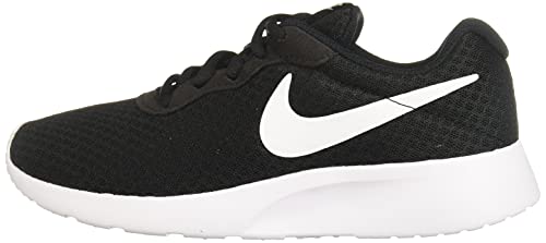 Nike Women's WMNS Tanjun Running Shoes, Black/White, 8