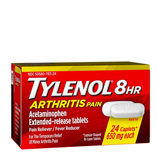 Tylenol 8 Hour Arthritis Pain Tablets with Acetaminophen for Joint Pain, 24 ct