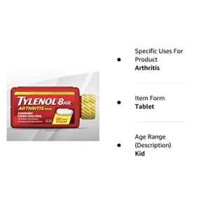 Tylenol Arthritis Pain Reliever 650 Mg, 1 Pack, 290Count