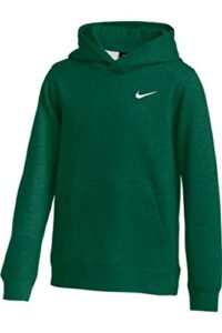 nike youth fleece pullover hoodie (green, medium)