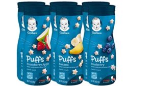 gerber graduates puffs cereal snack, assorted flavors, 1.48 ounce, 6 count