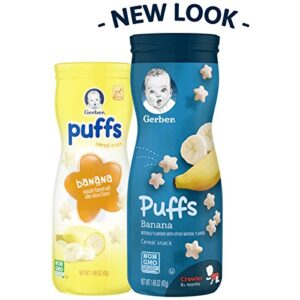 Gerber Graduates Puffs Cereal Snack, Assorted Flavors, 1.48 Ounce, 6 Count