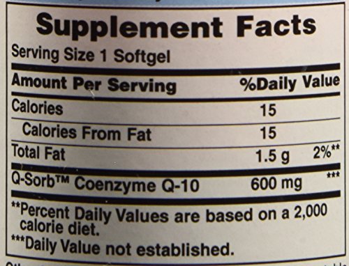 Puritan's Pride Q-Sorb CO Q-10 600 mg-30 Softgels