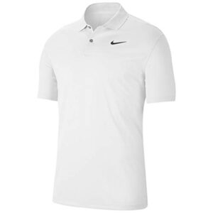 nike men’s nike dri-fit victory polo, white/black, x-large