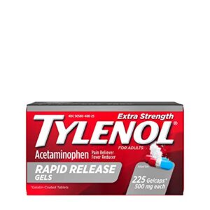 Tylenol Extra Strength Rapid Release Gels with Acetaminophen, Pain Reliever & Fever Reducer, 225 ct