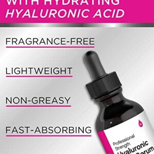 Hyaluronic Acid Serum For Face | 2 oz | Paraben & SLS Free Moisturizer | by Horbaach