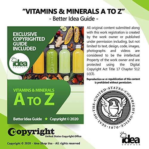 Vitamin B12 Organic Vegetarian Gummies, Metabolism Support with Methylcobalamin by Spring Valley, 500 mcg, 100 Ct Bundle with Exclusive Vitamins & Minerals - A to Z - Better Idea Guide (2 Items)