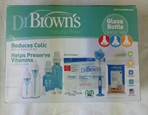 dr. brown’s natural flow standard glass bottles, 8 ounce, 2-count (glass gift set)