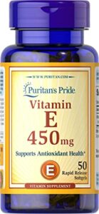 puritan’s pride vitamin e-1000 iu 50 sftgls