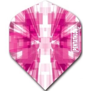 us darts pentathlon pink standard dart flights – 3 sets (9 flights) – 100 micro (ex-tough)