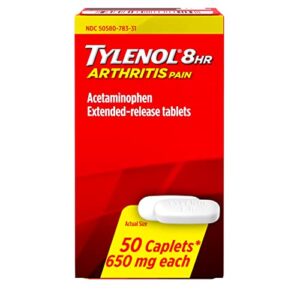 tylenol 8 hour arthritis & joint pain acetaminophen caplets, 50 count