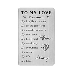 tanwih to my love wallet card gifts, 10 reasons why i love you, romantic anniversary cards gift for her him, wedding christmas presents