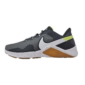 nike legend essential 2 men’s running shoes, iron grey/white-dk smoke grey, 13 m us
