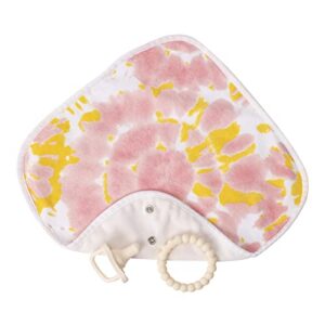 dr. brown’s lovey blanket with beaded ring teether and happypaci silicone one-piece pacifier, pink