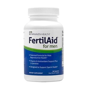 FertilAid for Men - Male Fertility Supplement - Male Count and Motility Support - Targeted Fertility Ingredients and Men's Vitamin Blend, 90 Capsules, 1 Month Supply