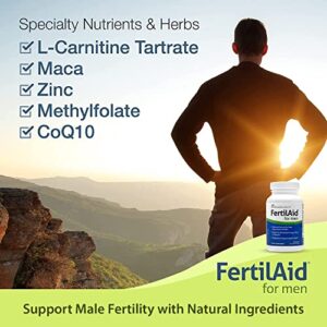 FertilAid for Men - Male Fertility Supplement - Male Count and Motility Support - Targeted Fertility Ingredients and Men's Vitamin Blend, 90 Capsules, 1 Month Supply