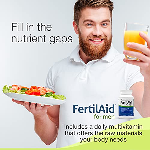 FertilAid for Men - Male Fertility Supplement - Male Count and Motility Support - Targeted Fertility Ingredients and Men's Vitamin Blend, 90 Capsules, 1 Month Supply