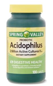 spring valley probiotic acidophilus 100ct digestive health