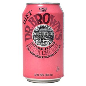 dr. browns diet black cherry soda – 12 oz (24 cans)