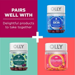 OLLY Undeniable Beauty Gummy, For Hair, Skin, Nails, Biotin, Vitamin C, Keratin, Chewable Supplement, Grapefruit, 30 Day Supply - 60 Count