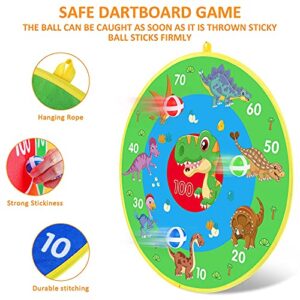 IJO Double Sided Dart Board 29 inch with 12 Sticky Balls-Boys Girls Toys-Indoor/Outdoor Target Game-Party Games for 3 4 5 6 7 8 9 10 11 12 Years Old Boys Girls Childrens