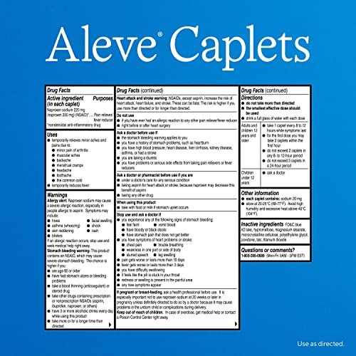 Aleve On The Go Pain Relief, Sachet Dispenser, 60 Individual Pouches