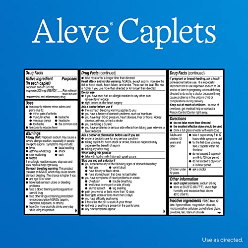 Aleve On The Go Pain Relief, Sachet Dispenser, 60 Individual Pouches
