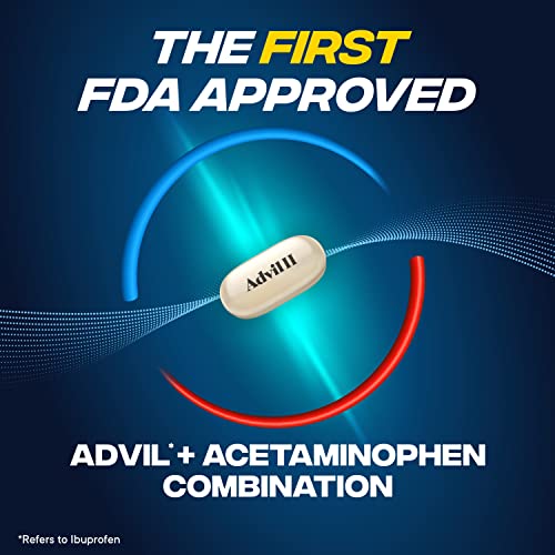 Advil Dual Action with Acetaminophen + Ibuprofen Pain Reliever 72 Caplets