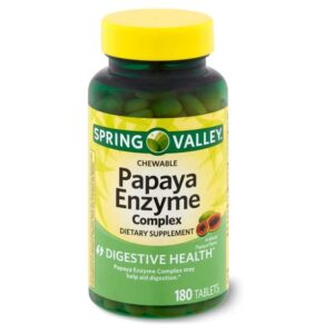 spring valley spring – valley papaya enzyme complex tablets – 180 chewable tablets pack of 2 180 count (pack of 2)