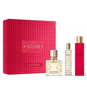 valentino voce viva – eau de parfum, 50 ml + 15 ml + body lotion 100 ml gift set