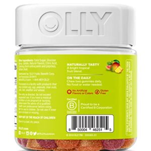 OLLY Multi + Probiotic Adult Multivitamin Gummy, 35 Day Supply (70 Gummies), Tropical Twist, 1 Billion CFUs, Digestive and Immune Support Chewable Supplement