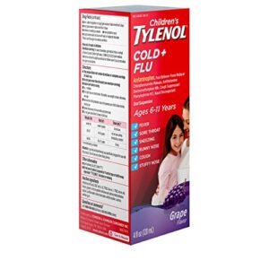 Tylenol Children's Cold + Flu Oral Suspension, Grape, 4 Fl. Oz