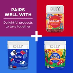 OLLY Kids Multivitamin + Probiotic Gummy, Digestive and Immune Support, Vitamins A, D, C, E, B, Zinc, Kids Chewable Supplement, Berry, 50 Day Supply - 100 Count (Pack of 1)