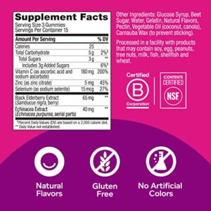 Olly Gummy Active Immunity+Elderberry, 45 Gummies (1 Pack), Berry Flavor