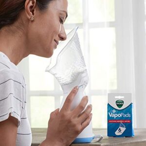 Vicks VapoPads, 6 Count - Soothing Menthol Vapor Pads for Vicks Humidifiers, Vaporizers, Waterless Vaporizers, and Plug-Ins, VSP-19