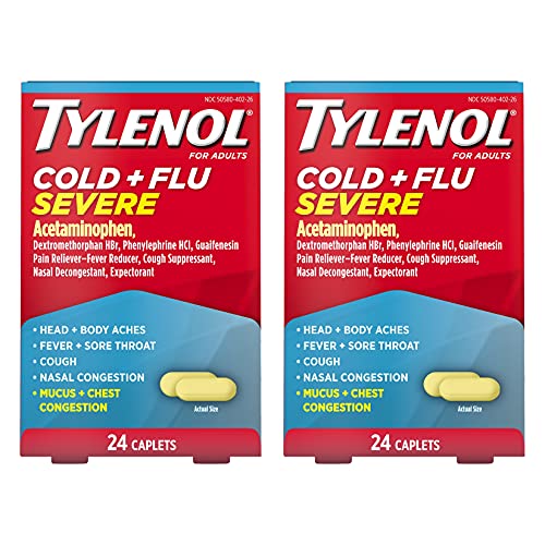 Tylenol Cold + FLU Multi-Action Day Caplets, Pack of 2