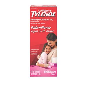 tylenol, childrens liquid bubblegum, 4 ounce