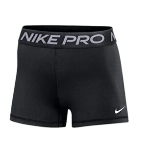 Nike Women's Pro 365 3" Shorts DH4863 010 Black/White/Grey Size Large