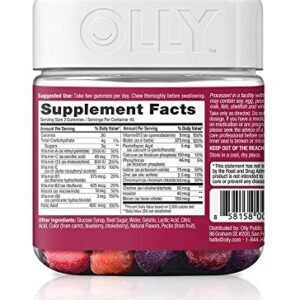 OLLY Perfect Women's Multivitamin Gummy Supplement, with Biotin & Folic Acid, Blissful Berry, 90 Count (45 Day Supply)