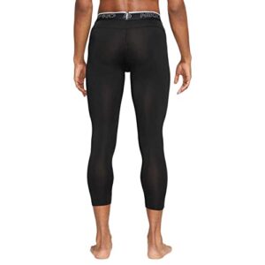 Nike Pro Dri-FIT Men's 3/4 Tights (as1, Alpha, m, Regular, Regular, Black/White, Medium)