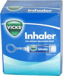 vicks inhaler, for instant breathing relief, contains 12 inhalers.