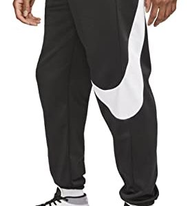 Nike Therma Men's Basketball Pants, Style: DM0995 (as1, Alpha, s, Regular, Regular, Black/White, Small, Loose)