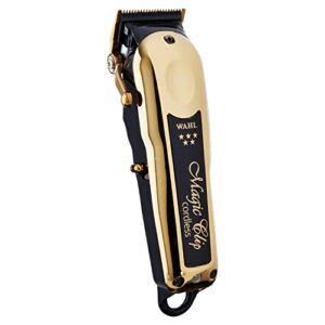 wahl professional 5 star gold cordless magic clip hair clipper with 100+ minute run time for professional barbers and stylists – model 8148-700