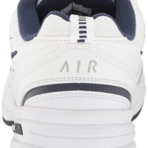 Nike Men's NIKE AIR MONARCH IV (4E) RUNNING SHOES -12; White / Metallic Silver-Midnight Navy