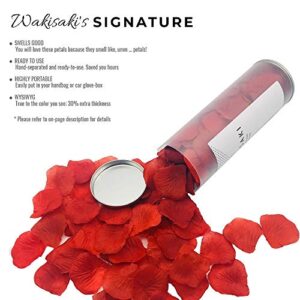 (Ready-to-use, Scented) 1,000 PCS Silk Rose Petals for Wedding Flower Petals for Romantic Decorations Special Night for Him Set or Her, for Proposal Anniversary Valentine's (Dark Red)