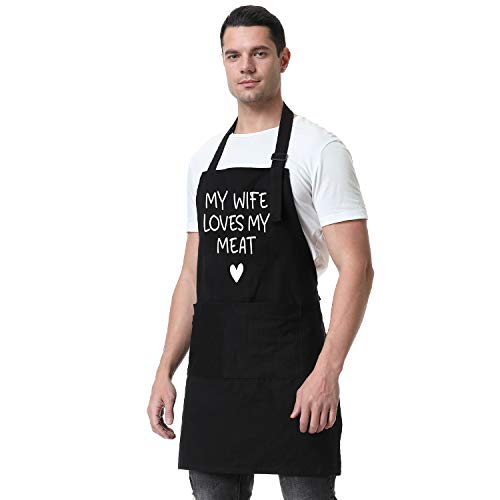 Fairy's Gift Funny Husband Apron - Mens Naughty Anniversary, Fathers Day, Birthday Gifts for Husband - Naughty Gifts for Him, Husband Gifts from Wife - Best Husband Anniversary, Manly Gifts for Men